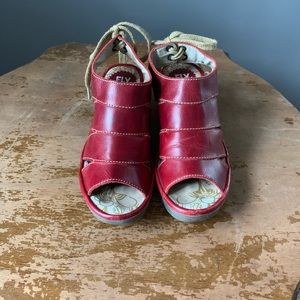 Super Cute! Fly London Strappy Lace-Up Sandals